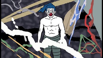 Mahoraga walking through Sukuna