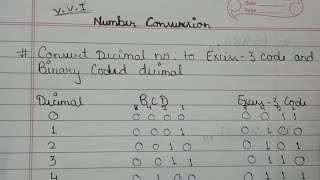 Decimal to Excess-3 Code and Binary Coded Decimal(BCD) Conversion | Number Conversion | IT Education