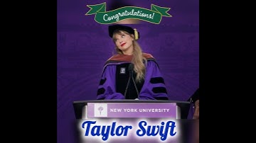 TAYLOR SWIFT |  GIVES COMMENCEMENT SPEECH AT NYU GRADUATION CEREMONY #taylorswift #taylorswiftNYU