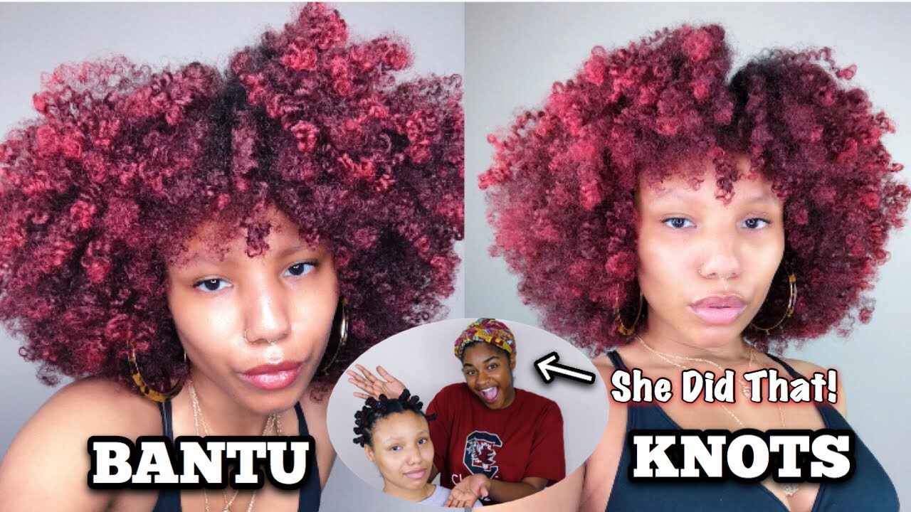 My Neighbor Does Bantu Knots On My Wet Natural Hair Youtube