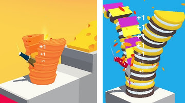 Slice It all - Very satisfying and relaxing ASMR Slicing game | Level 8573 🌈💕