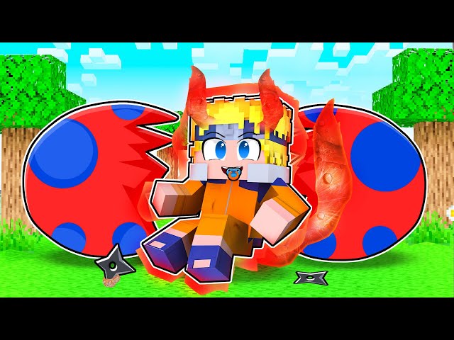 NASCI como um BEBÊ NARUTO no Minecraft 