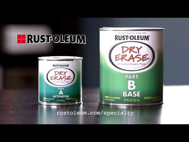 Rust-Oleum 241140 Dry Erase Surface Paint Kit, White - 27 fl oz can