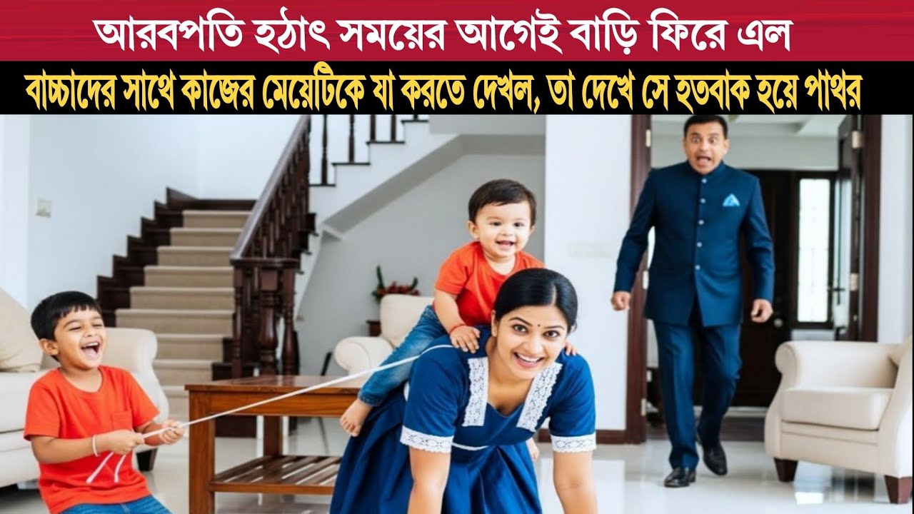 সময়ের আগে বাড়ি ফেরা আরবপতি পাথর হয়ে দাঁড়াল… কাজের মেয়ের সেই অবিশ্বাস্য মুহূর্তে! moral story 