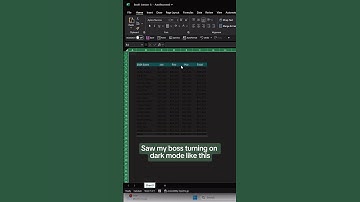 How to active Excel Dark Mode. 🌙 Are you team dark mode or light mode? #excel #workhack #tutorial