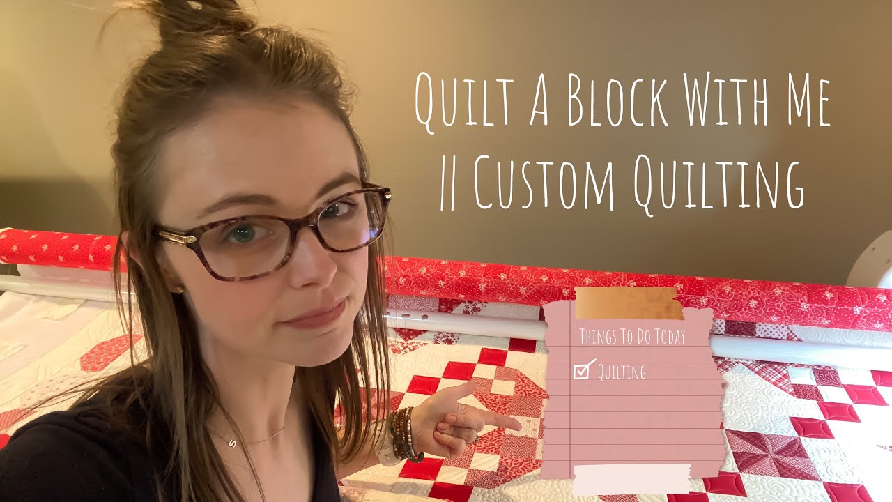Free Motion Quilting Red Sampler Quilt VLOG 59 YouTube
