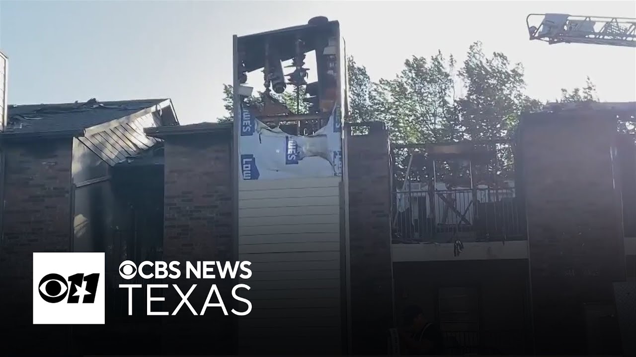 Dallas apartment fire displaces residents, Red Cross steps in - YouTube