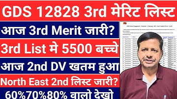 GDS result 2023 | GDS 12828 3rd merit list 2023 | gds special drive 3rd list | post office gds