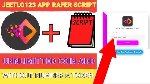 jeetlo123 app rafer script || jeetlo123 app refer bypass script unlimited paytm cash earn money apps