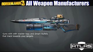 Borderlands 3 - Weapon Manufacturers & Special Abilities
