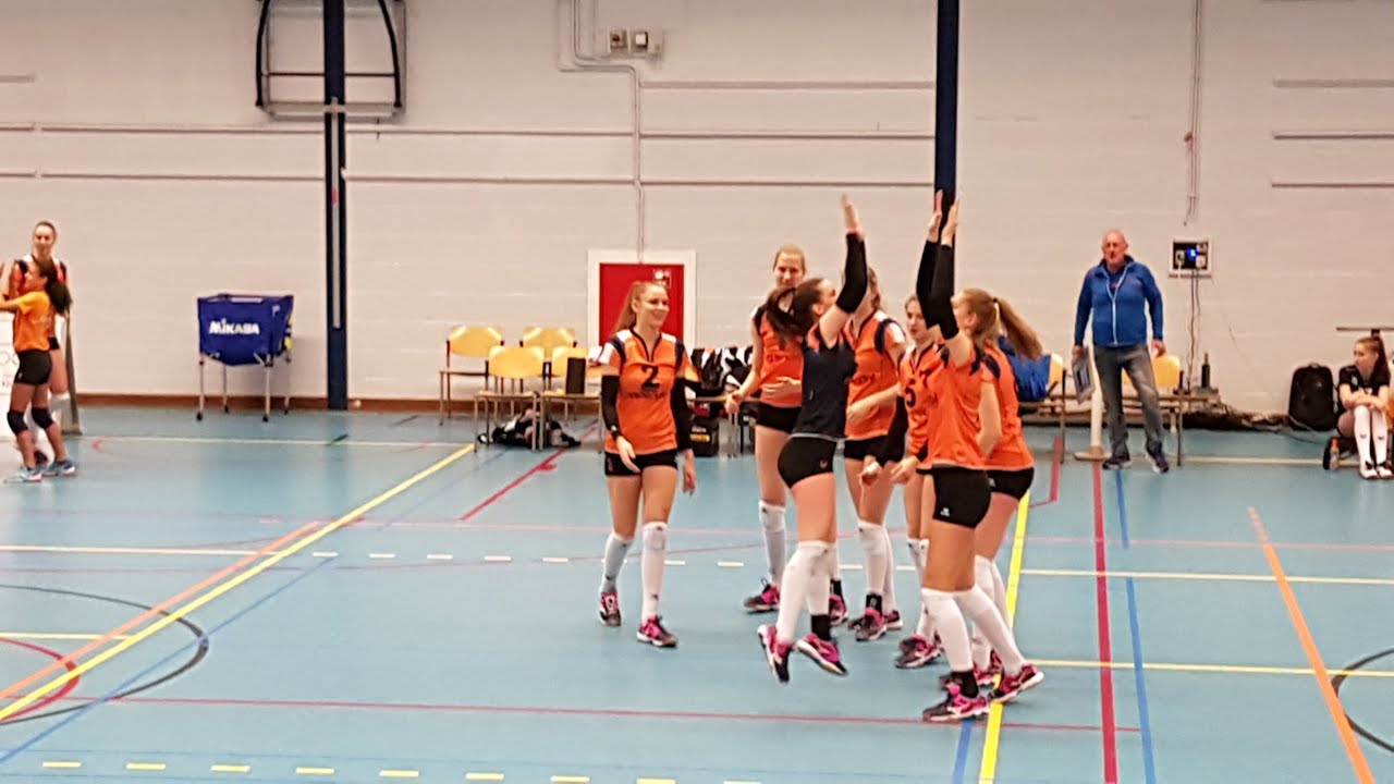 PDK VolleybalSchool ballenkinderen bij Talent Team Papendal - Eurosped 1-3