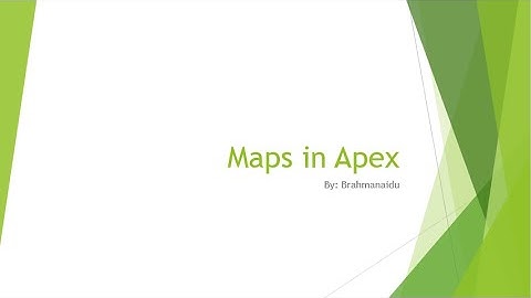 Maps in Apex programming language