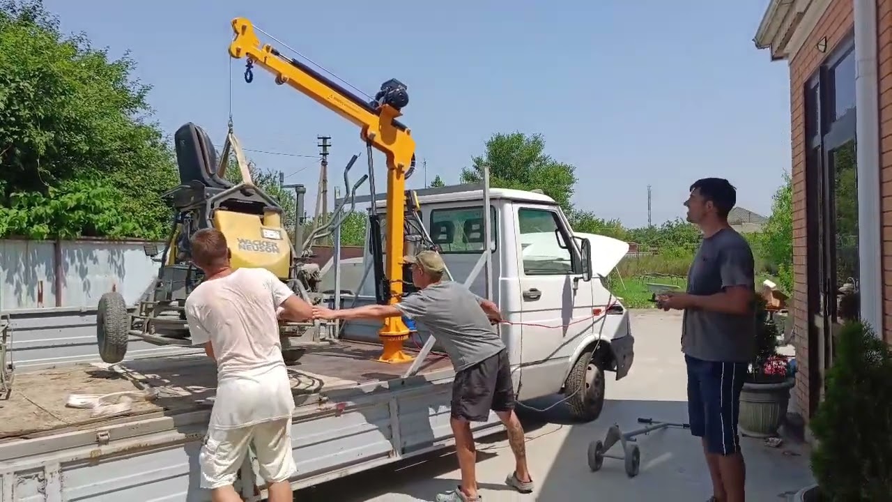 Кран манипулятор мини кран КМУ 1Т ПРОЕРКА РАБОТОСПОСОБНОСТИ БЕЗ АУТРИГЕРА (БОКОВОЙ ЛАПЫ).