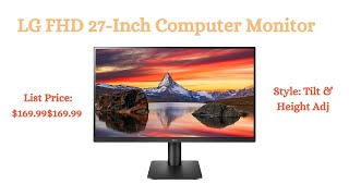 LG FHD 27-Inch Computer Monitor 27MP450-B, IPS with AMD FreeSync, Black