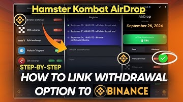 How to link Binance for Hamster Kombat Airdrop $Hmstr | Money Withdrawal  from Hamster kombat