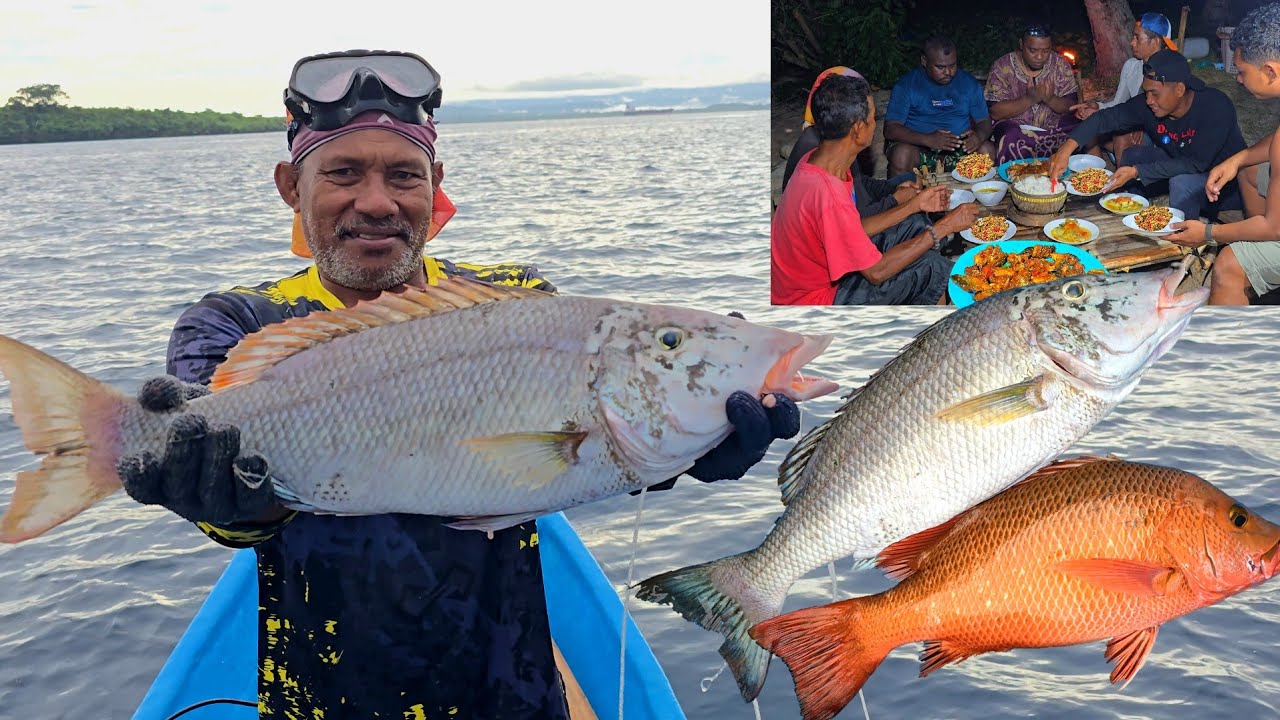 Hari Ke.7 MERAWAI IKAN BESAR DI LAUT DALAM BUAT MAKAN DI PULAU - Camp Fishing