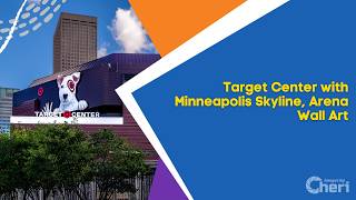 Target Center with Minneapolis Skyline, Arena Wall Art, Timberwolves and Lynx Home Photography Print