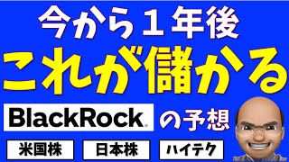 今から１年後、これが儲かる【BlackRockの最新予想】