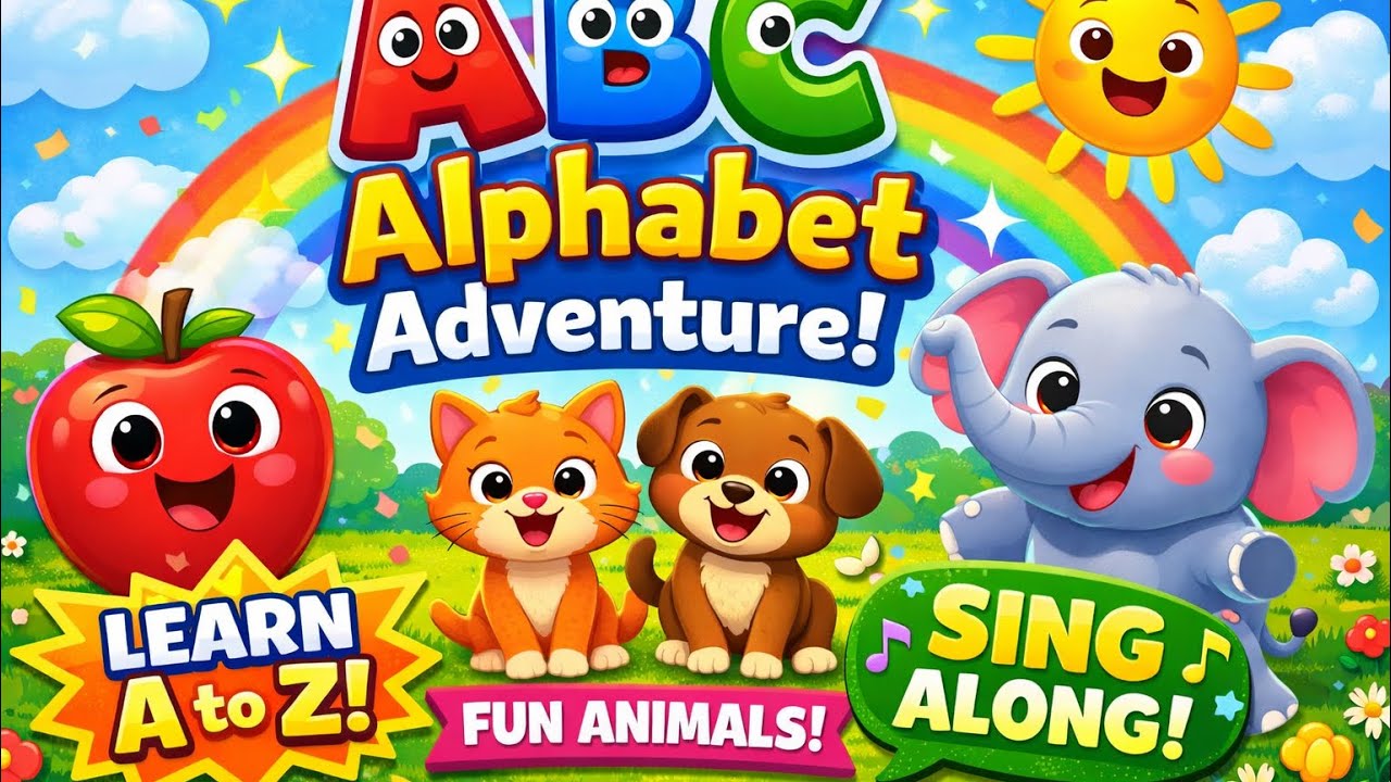 ABC Alphabet Adventure Song 🌈 | Learn A to Z with Fun Animals & Kids ...