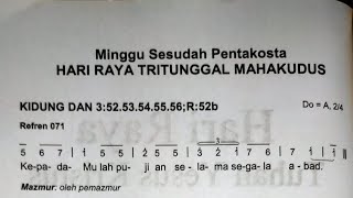 Mazmur Tanggapan [Edisi Baru] HR TRITUNGGAL MAHA KUDUS dan Alleluya - Minggu 4 Juni 2024 Tahun A