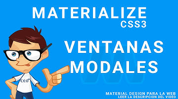 20 - MaterializeCss: Ventanas Modales (Material design para la web)