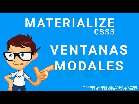 20 - MaterializeCss: Ventanas Modales (Material design para la web)