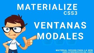 20 - MaterializeCss: Ventanas Modales (Material design para la web)
