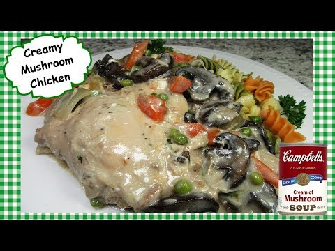 Creamy Mushroom Chicken Recipe ~ Slow Cooker Cream of Mushroom Chicken