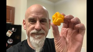 Just A Snack Before A Gnarly Challenge Yellow 7 Pot Grown By Tom Broome From Seriously Hot Peppers