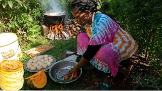 UNBELIEVABLE:You’ve NEVER Seen Pumpkin Chapatis Cooked With Beans Like THIS! African Village Cooking