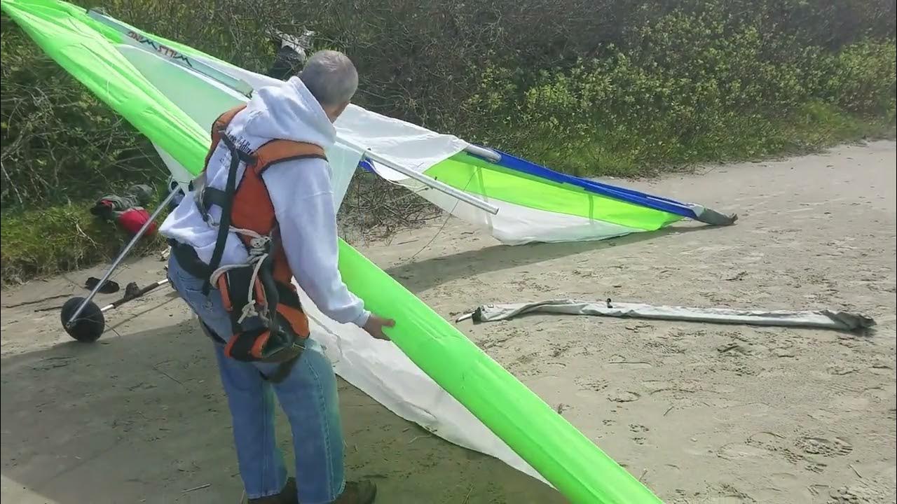 Hang glider set-up - YouTube