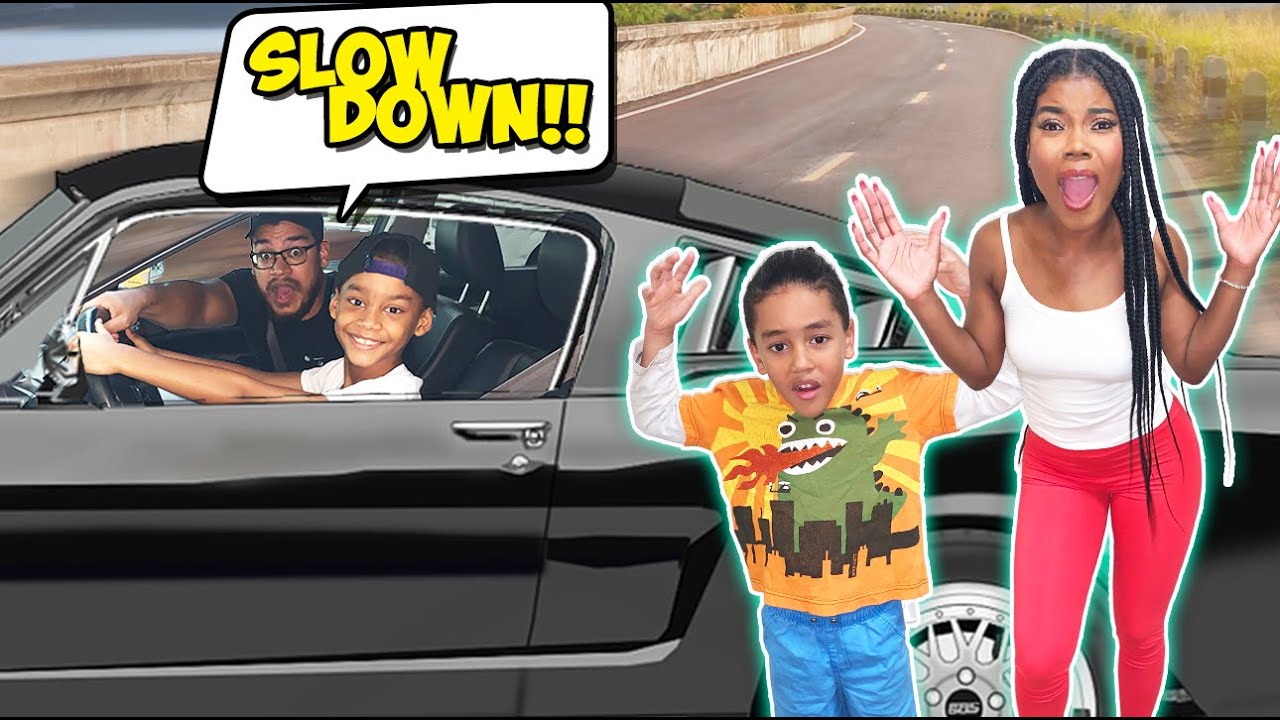 TEACHING OUR 8 YEAR OLD SON HOW TO DRIVE!! *HE Almost CRASHED* - YouTube
