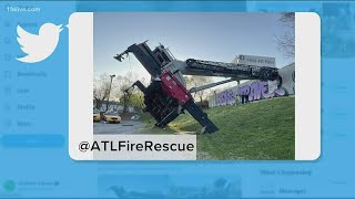Mobile crane collapses into production studio in Downtown Atlanta