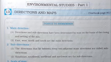 4th Standard E.V.S Part 1 Workbook Chp 13 Directions And Maps @omeducation8606