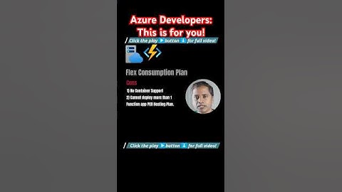 Flex Consumption Plan — Is It Right for Your Azure Function? #shorts #shortvideo
