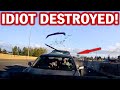 HE GETS A TASTE OF HIS OWN STUPIDITY