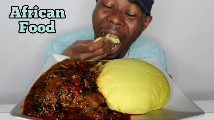 Big Bites   Fufu And Efo Riro Or Vegetable Soup With Goat Meat   African Food