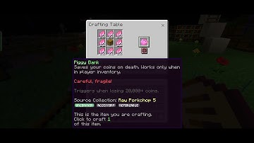 Crafting cute piggy bank 🥰in Craftersmc!!!!!