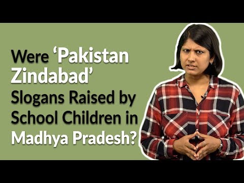 Were 'Pakistan Zindabad' slogans raised by school children in Madhya Pradesh ?