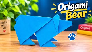 How to Make an Easy Origami Bear 🐻 | DIY Paper Bear | Step-by-Step Tutorial