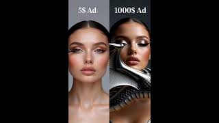 5$ VS 1000$ Commercial #AIADS #advertising #skincare #shorts @MaybellineNYME @MrBeast