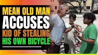 Mean Old Man Accuses Black Kid Of Stealing His Own Bicycle