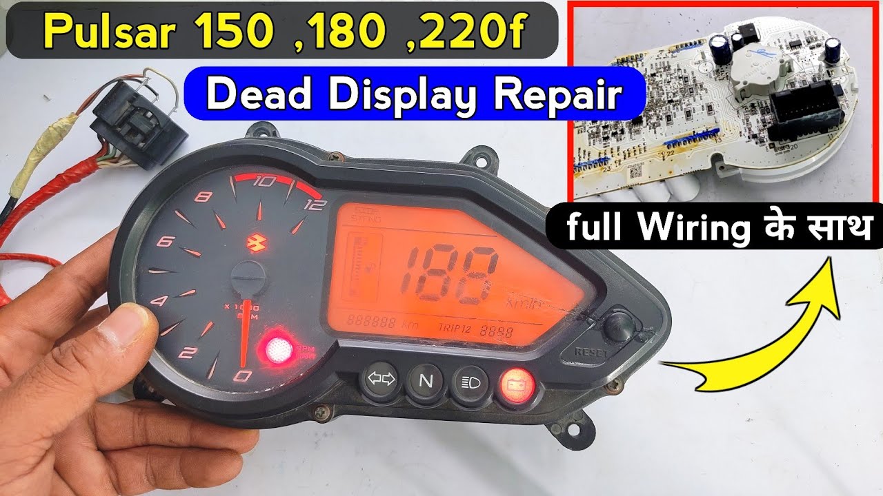 Pulsar 150 digital speedometer repair | how to repair pulsar 150 digital meter - YouTube