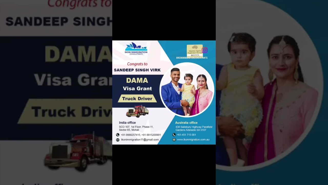 DAMA truck 🛻 driver visa grant!!!