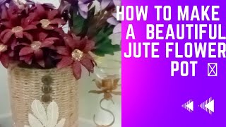 plastic bottle craft  idea /by using jute.