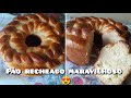 PÃO DOCE RECHEADO COM CREME BEM SIMPLES 🍞🥖🤤