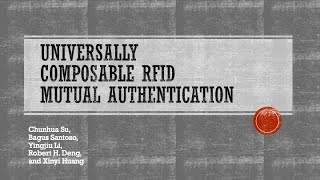 Universally Composable RFID Mutual Authentication