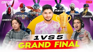 GRAND FINAL 🏆 1 vs 5 HARDEST CHAMPIONSHIP 🏆👿 FT- SMOOTH, TUFAN, NHAN #nonstopgaming - free fire live