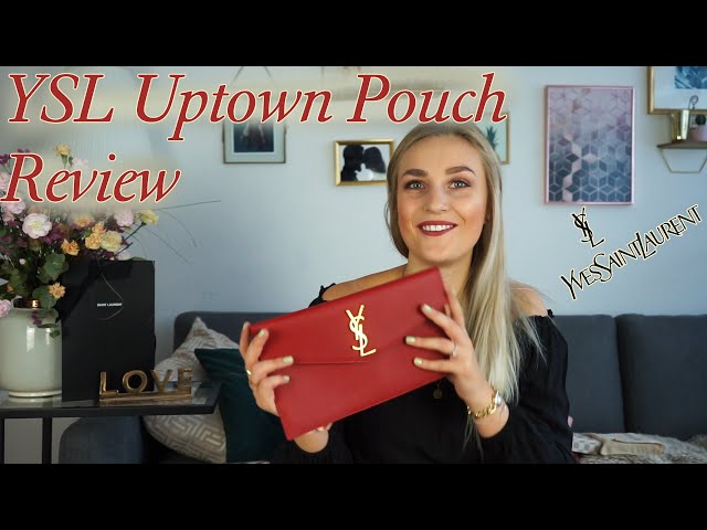 ysl uptown pouch red