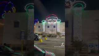 Dallas Lowes does Christmas lights on building - nice work whoever does this lowes!